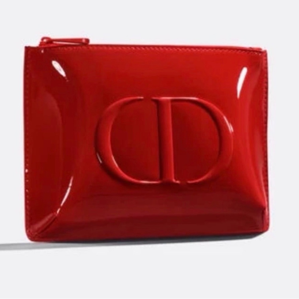 NIB Dior red beauty pouch
